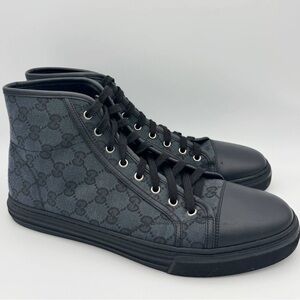 Black Gucci GG High Logo Print 426188-KQWM-0948 Size 10.5